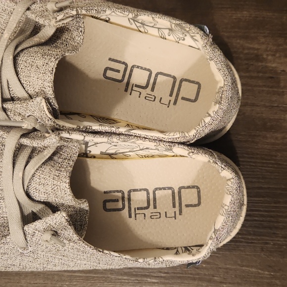 Hey Dude Wendy linen gray size 10 - Picture 4 of 7